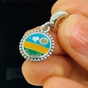 ✨🔥Pandora Rwanda Flag Dangle Charm